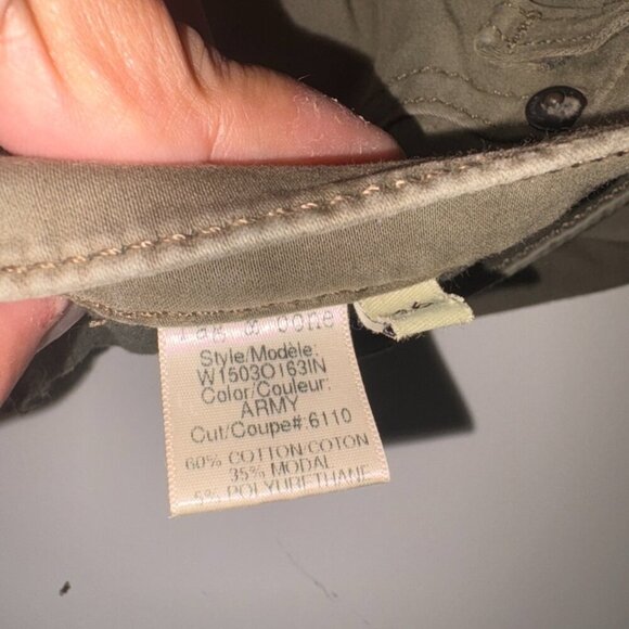 rag & bone Women's Army Green Jeans Leggings Skinny Olive Pants size 26 - Picture 8 of 13